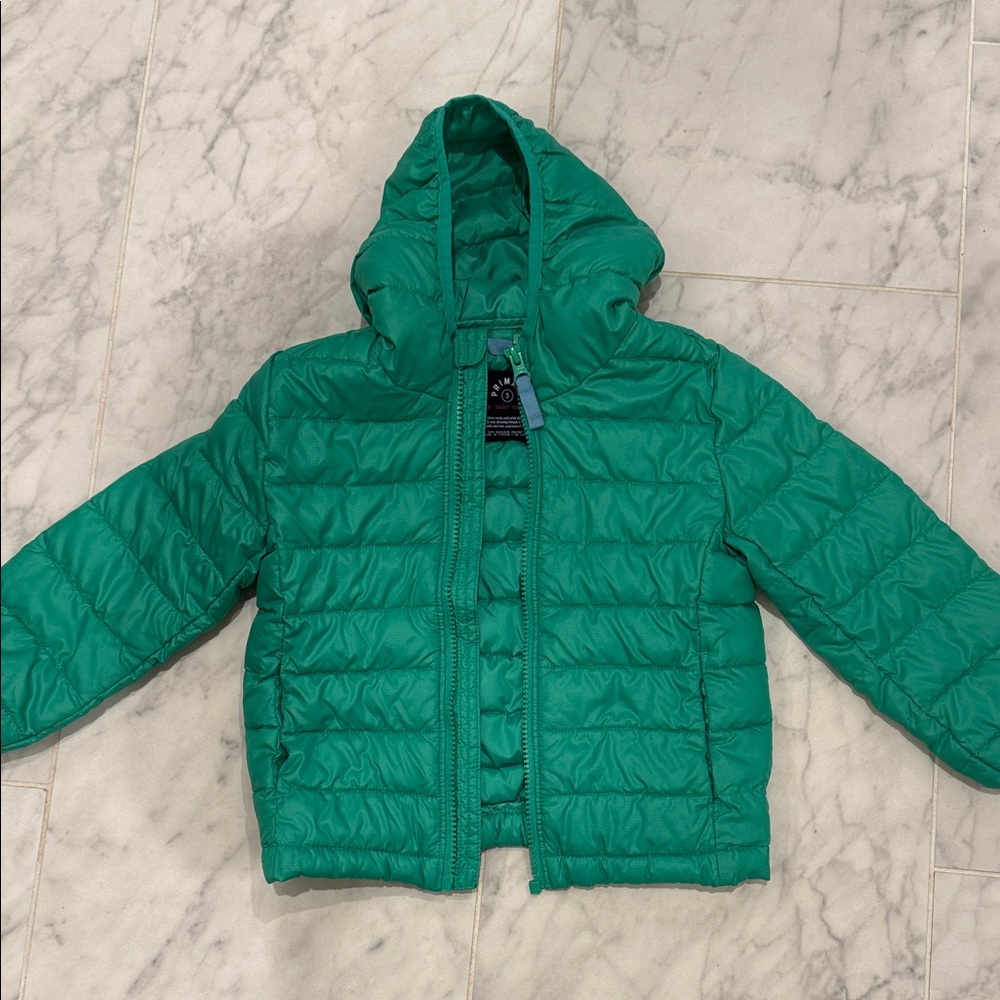 Green Kids Puffer Jacket